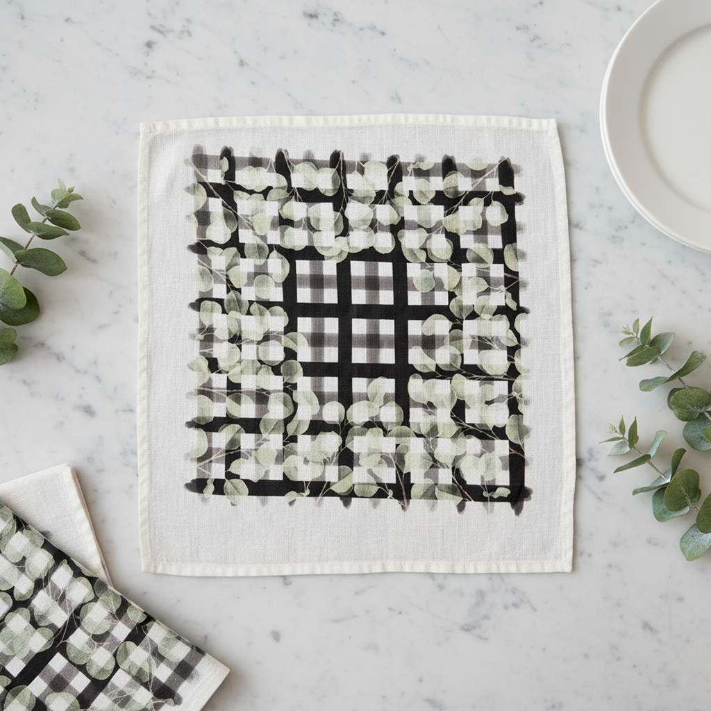 Servilleta de lino Fiore Bianco