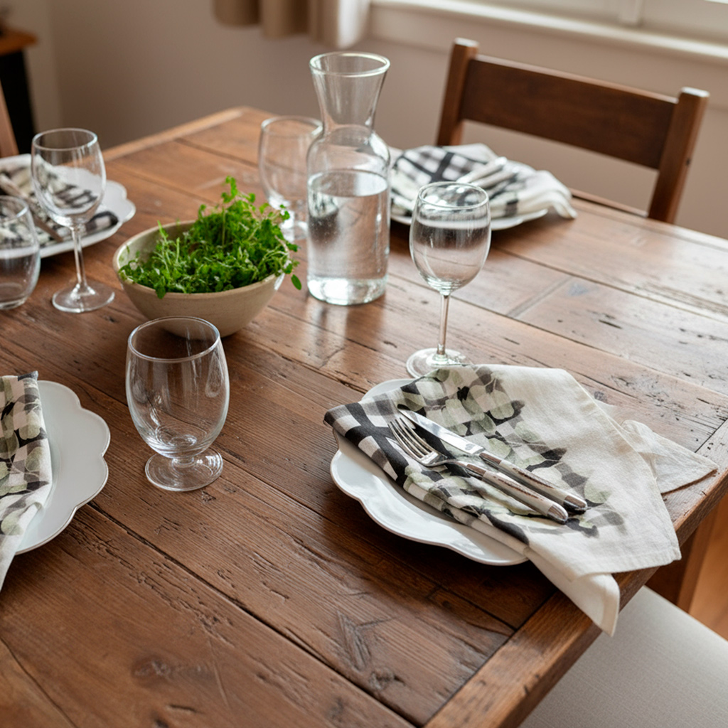 Servilleta de lino Fiore Bianco