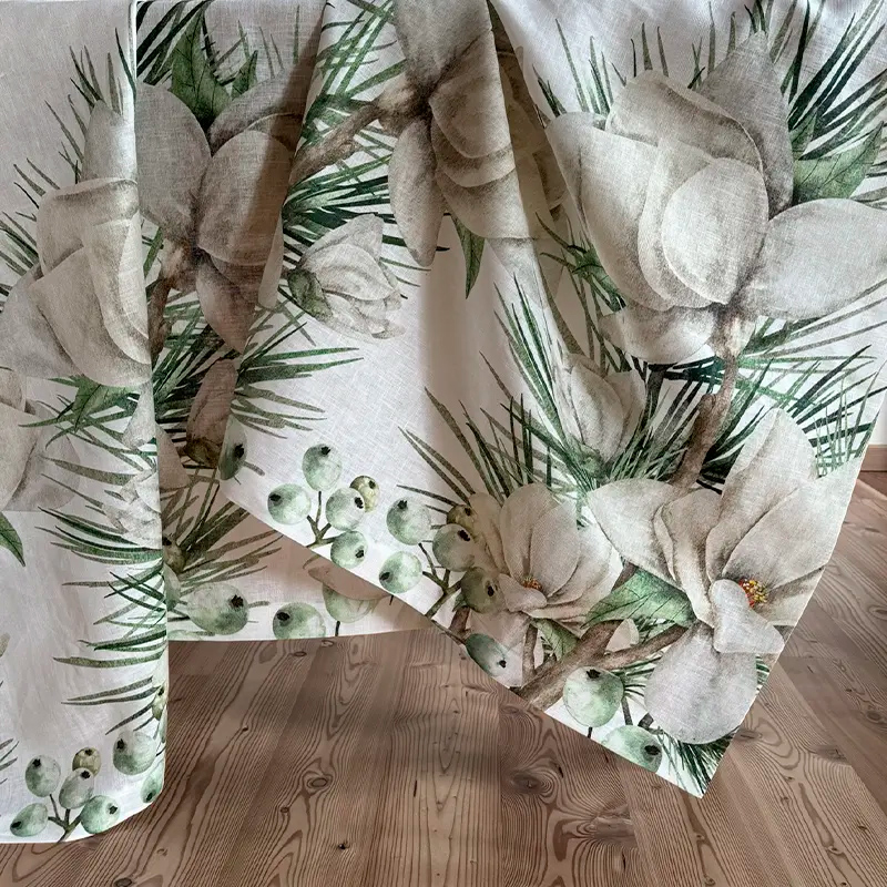 Mantel de lino Magnolia Blanca