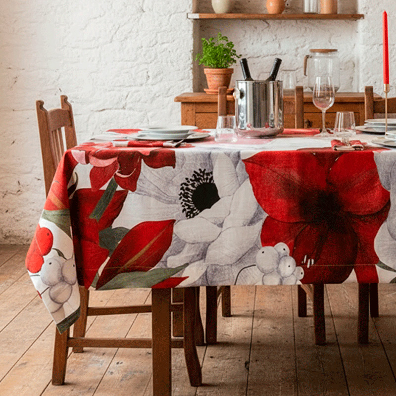 Mantel de lino Anemoni