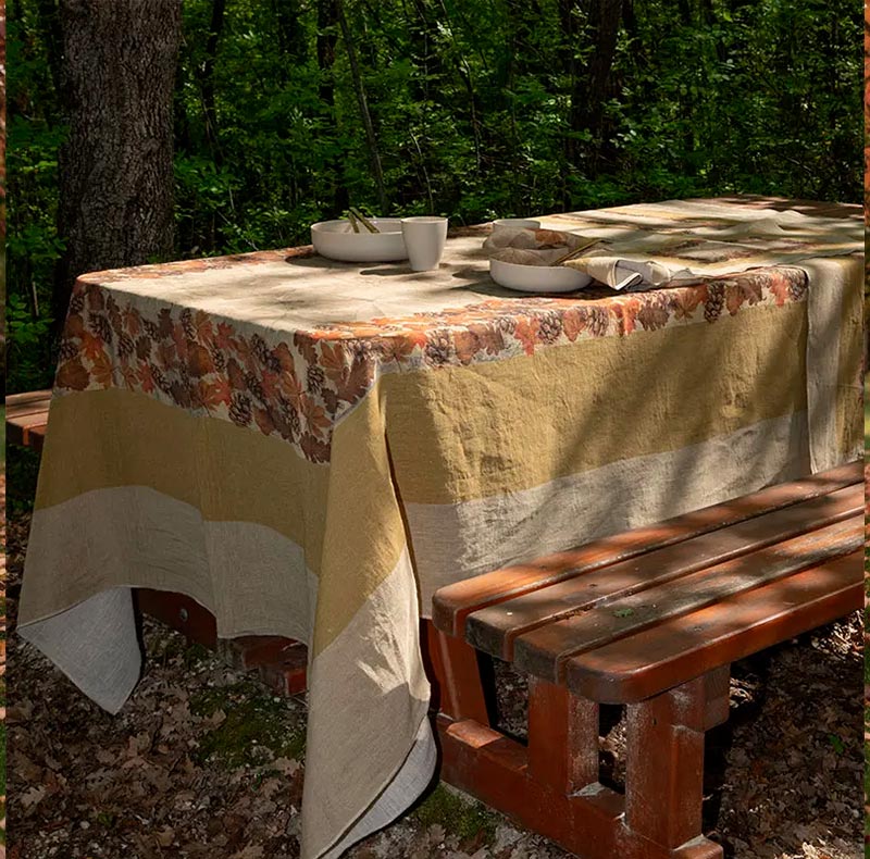 Mantel de cáñamo y lino Lembo